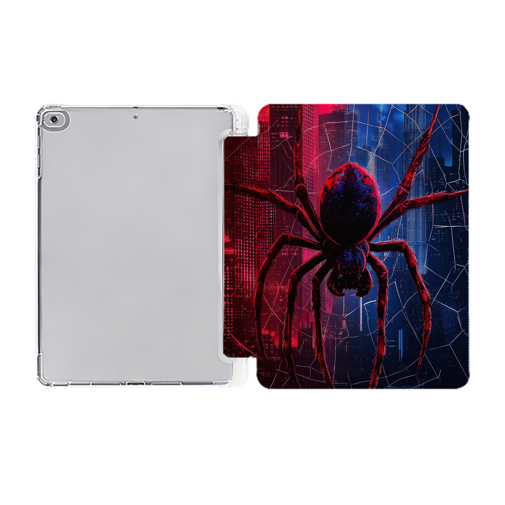 （画像用） Spider Man スパイダーマン IPad ケース ペン収納付き 三つ折りスタンド PUレザー×シリコン 対応機種9.5/10.5/10.9インチ